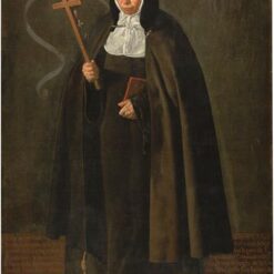 Madre María Jerónima de la Fuente by Diego Velázquez – 1620 Baroque Oil Portrait Replica on Canvas