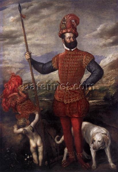 Man in Military Costume by Titian – 1550-1552 Mannerism Portrait Oil Painting