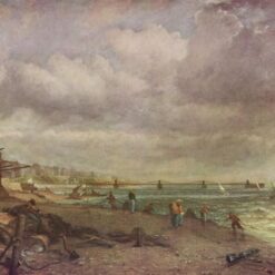 Romantic Coastal Landscape Oil Painting: Marine Parade and Old Chain Pier by John Constable (1827)