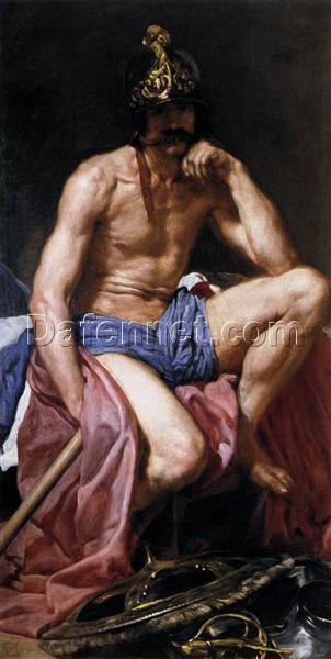Velazquez Mars – Baroque Mythological Painting Reproduction (c.1640)