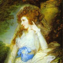 Hand-Painted Lady Bate Dudley Portrait - Gainsborough 1787 Rococo-Style Oil Reproduction - Custom-Sized Canvas Art - Dafen Village Studio