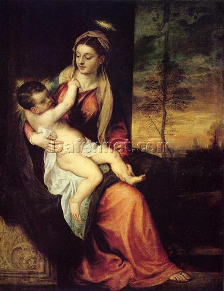 Titian’s Mary with the Christ Child – Mannerist Religious Painting, 1561