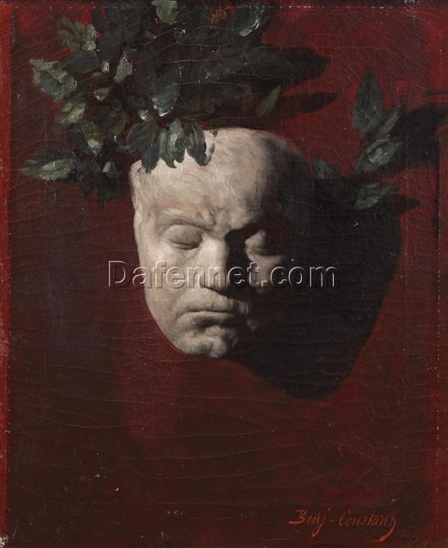 Masque de Beethoven: Romanticism Still Life Oil Painting by Benjamin Constant