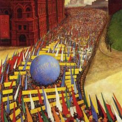 Diego Rivera 'May Day Procession in Moscow' Oil Painting Reproduction – Social Realism Genre Painting