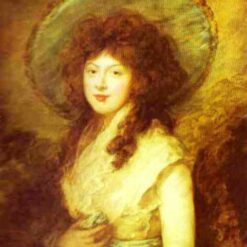 18th Century English Aristocrat Portrait - Gainsborough's Miss Catherine Tatton 1785 Oil Painting Reproduction - Rococo-Style Canvas Art - Dafen Village Handmade