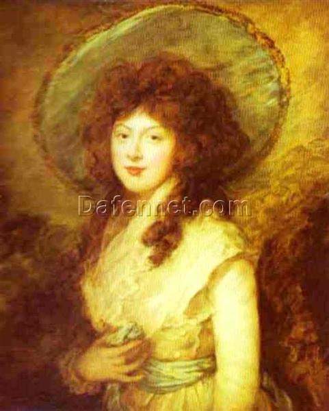 18th Century English Aristocrat Portrait – Gainsborough’s Miss Catherine Tatton 1785 Oil Painting Reproduction – Rococo-Style Canvas Art – Dafen Village Handmade