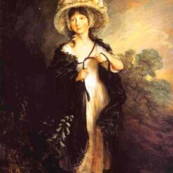 Miss Elizabeth Haverfield (c.1782) by Thomas Gainsborough: Rococo Portrait Oil Painting on Canvas