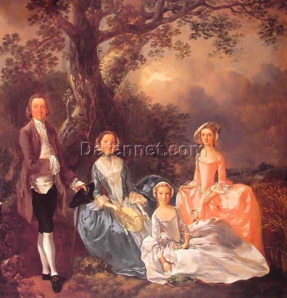 INSPIRED BY Rococo Art – Family Portrait Oil Painting of the Gravenor Family | DaFen Village Studio