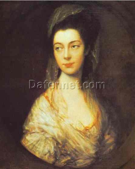 Thomas Gainsborough Portrait of Mrs. Christopher Horton (1766) – Rococo Oil on Canvas