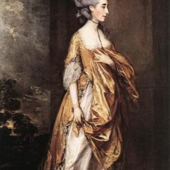 INSPIRED BY Thomas Gainsborough – Custom "Portrait of Mrs. Grace Dalrymple Elliott" Rococo Oil Painting | DaFen Village Studio