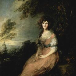 Gainsborough's Rococo Muse: 'Mrs. Sheridan' Custom Oil Painting Reproduction - 1785-1786 Period-Accurate Portrait - Dafen Village Hand-Painted Canvas Art