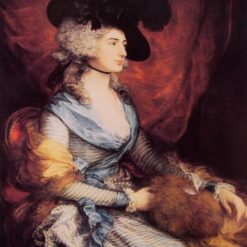 Gainsborough Style Mrs. Sarah Siddons Portrait Painting - Custom Sized Rococo Oil Reproduction - Dafen Village Handmade Canvas Artwork