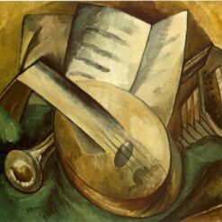 Custom Oil Painting – "Musical Instruments" by Georges Braque – Handmade Cubist Still Life