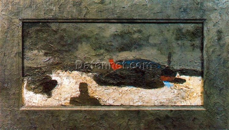 Georges Braque ‘Next to the Sea’ 1958 – Hand-Painted Expressionist Seascape Oil Painting Reproduction