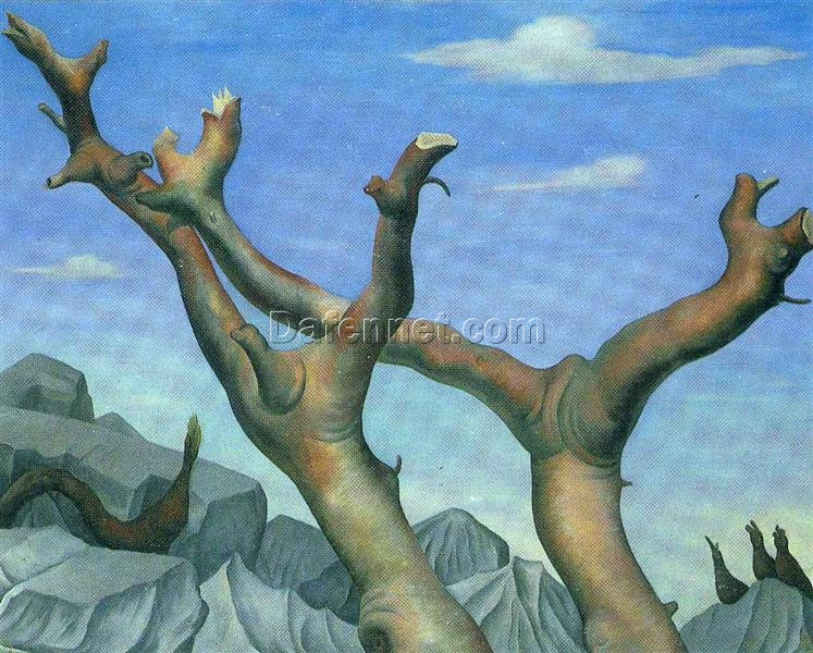 Diego Rivera ‘Copalli’ Surrealist Landscape Oil Painting – Iconic 1937 Artwork