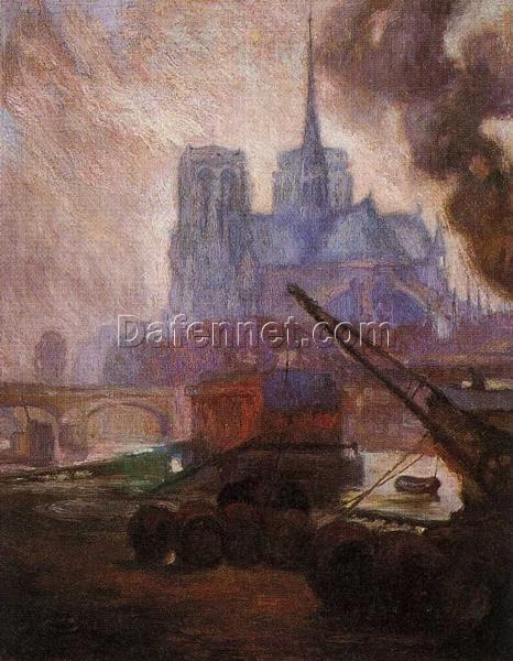 Rivera’s Paris Cityscape – ‘Notre Dame de Paris’ 1909 Reproduction for Sophisticated Home Decor