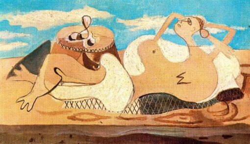 Georges Braque “Nude Reclining on the Pedestal” – Surrealist Nude Painting Reproduction
