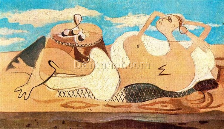 Georges Braque “Nude Reclining on the Pedestal” – Surrealist Nude Painting Reproduction