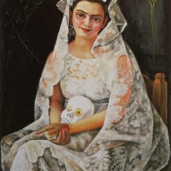 Diego Rivera 'The Lady in White' Art Deco Oil Painting – Iconic 1939 Portrait