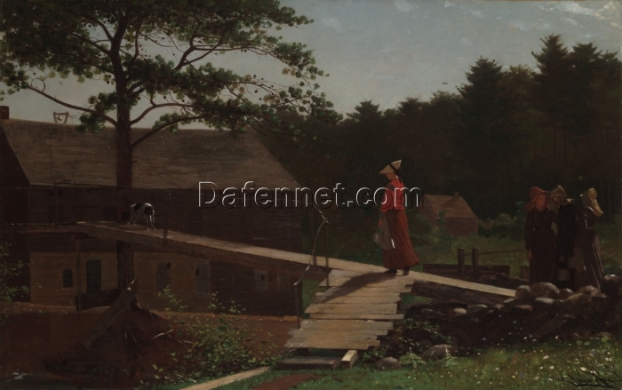 Old Mill (The Morning Bell) by Winslow Homer: Realism Genre Painting on Canvas