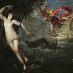 Dynamic Mythology – Perseus and Andromeda by Titian, Mannerist Oil Painting, 1554-1556