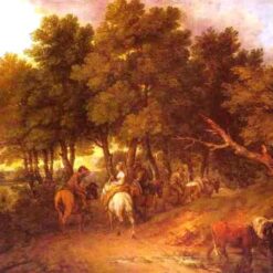 INSPIRED BY Thomas Gainsborough – Custom Rococo "Peasants Returning from Market" Oil Painting | DaFen Village Studio