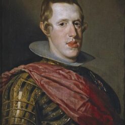 Philip IV in Armor by Diego Velázquez – 1628 Baroque Portrait Oil Painting Reproduction