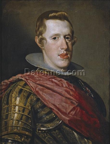 Philip IV in Armor by Diego Velázquez – 1628 Baroque Portrait Oil Painting Reproduction