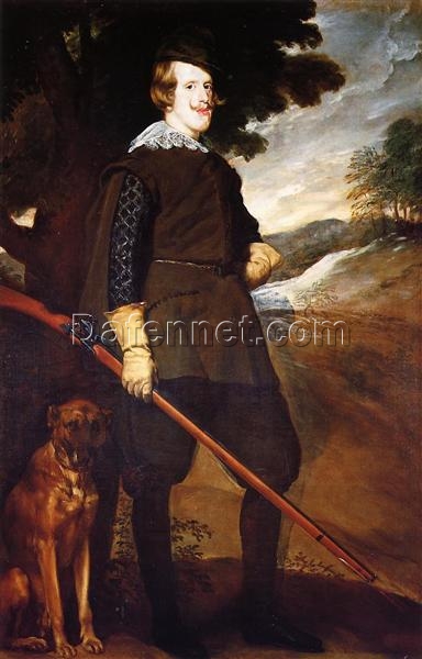 Philip IV King of Spain by Diego Velázquez – 1632 Baroque Royal Portrait Oil Painting Reproduction