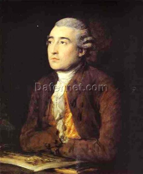 INSPIRED BY “Portrait of Philip James de Loutherbourg” by Thomas Gainsborough – Custom Rococo Oil Painting | DaFen Village Studio