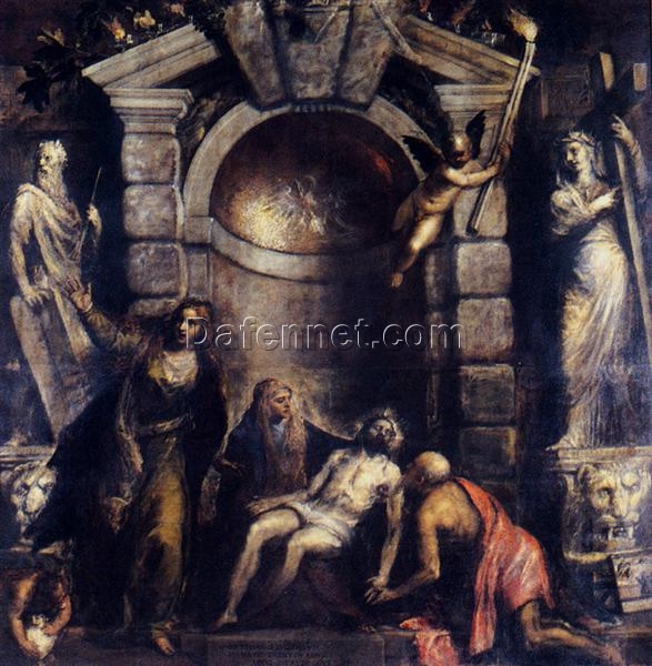 Late Renaissance Pieta by Titian – 1576 Mannerist Religious Painting