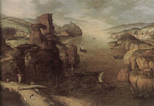 Landscape with Christ Appearing to the Apostles at the Sea of Tiberias – Oil Painting by Pieter Bruegel the Elder, 1553