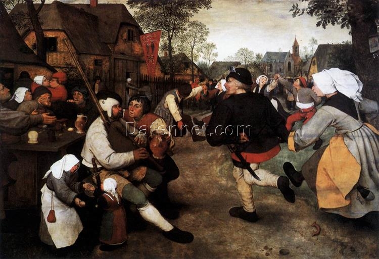 The Peasant Dance – 1568 Genre Painting by Pieter Bruegel the Elder