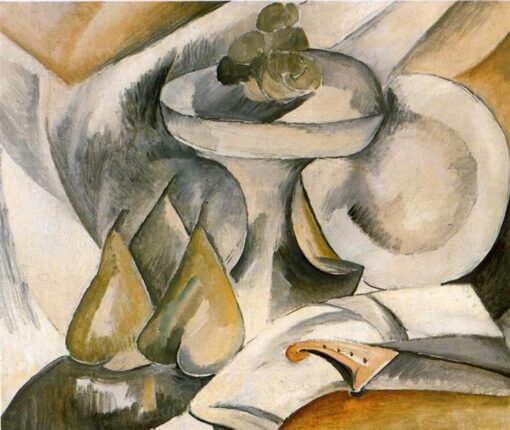 Georges Braque “Plate and Fruit Dish” – Cubist Still Life Oil Painting Reproduction