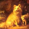 INSPIRED BY Thomas Gainsborough’s "Pomeranian Bitch and Pup" – Custom Rococo Animal Oil Painting | DaFen Village Studio