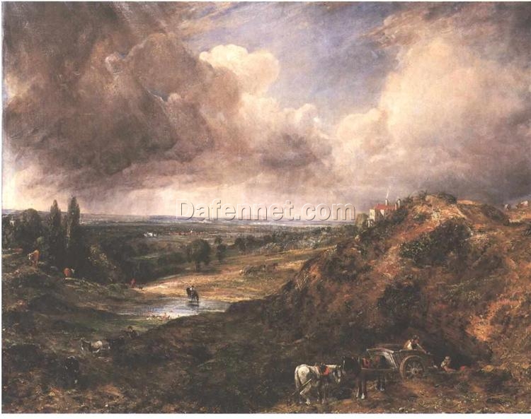John Constable Romantic Oil Painting – Pond in Branchhill Canvas Wall Art from DaFen Village Studio