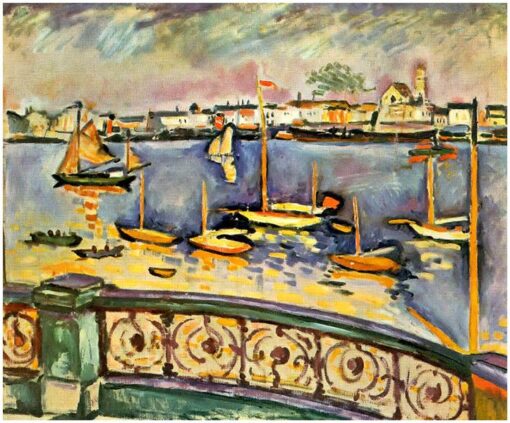 Georges Braque – Port of Antwerp (1906) – Expressive Fauvist Marina Art in Oil