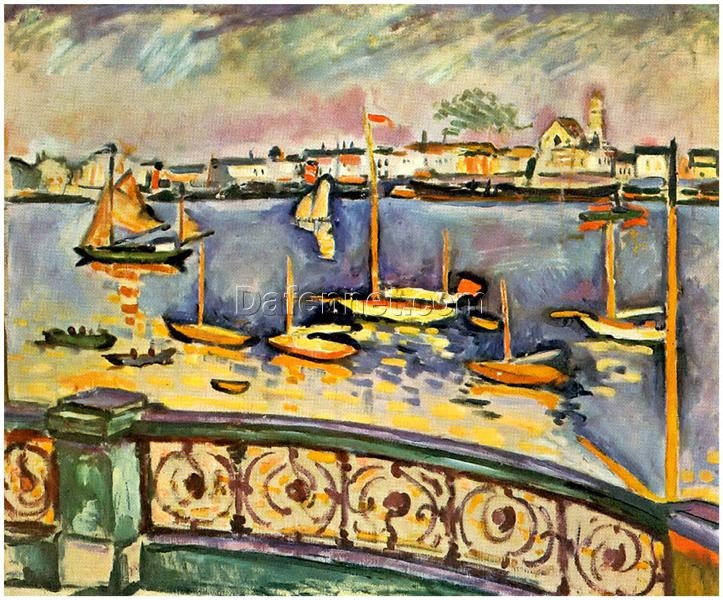 Georges Braque – Port of Antwerp (1906) – Expressive Fauvist Marina Art in Oil