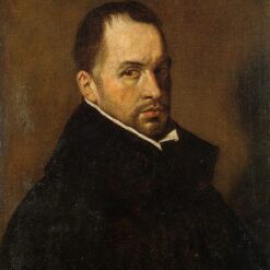 Velázquez’s Portrait of a Cleric – 1622 Baroque Oil Painting Replica for Historical Art Collectors