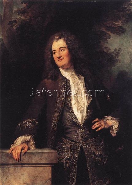Portrait of a Gentleman by Watteau – 18th Century French Rococo Painting | Custom Oil Reproduction | 130 x 97 cm Canvas
