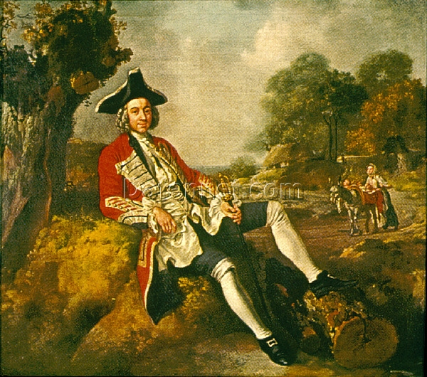 INSPIRED BY Gainsborough’s Elegant Portraiture – Rococo Oil Painting of a Gentleman | DaFen Village Studio