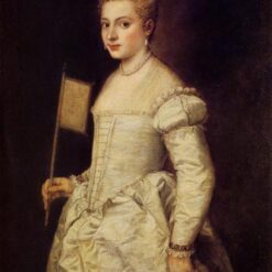 Titian’s Portrait of a Lady in White – 1561, Mannerist Oil Painting