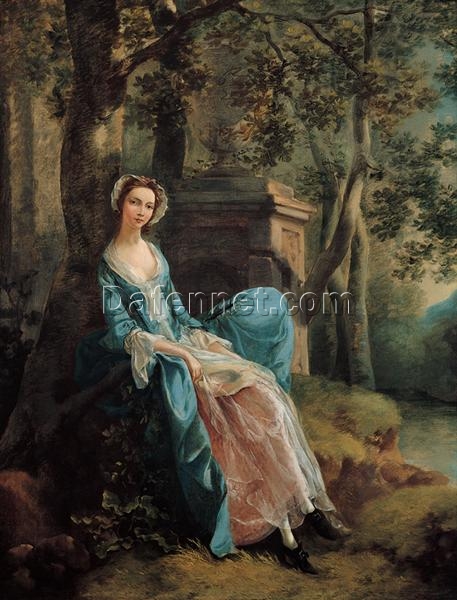 Thomas Gainsborough’s Portrait of a Woman – Rococo Elegance (c.1750)