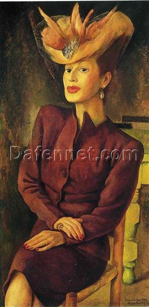 Diego Rivera ‘Portrait of Adalgisa Nery’ Oil Painting Reproduction – Figurative Expressionism Portrait