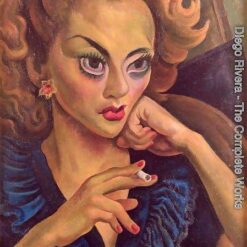 Custom Diego Rivera 'Portrait of an Actress' Art Deco Oil Painting – 1948 Portrait
