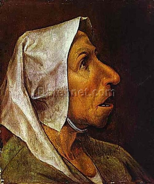 Pieter Bruegel the Elder – Portrait of an Old Woman (1563), Northern Renaissance Oil Painting
