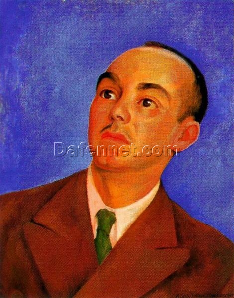 Diego Rivera ‘Portrait of Carlos Pellicer’ Social Realism Oil Painting – Iconic 1942 Portrait