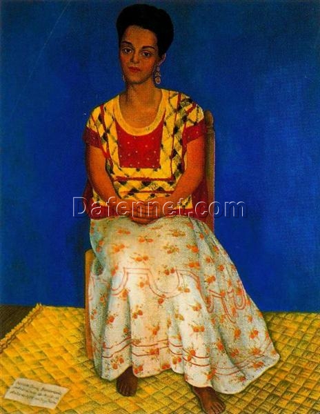 Diego Rivera ‘Portrait of Cuca Bustamante’ Naïve Art Oil Painting – Iconic 1946 Portrait