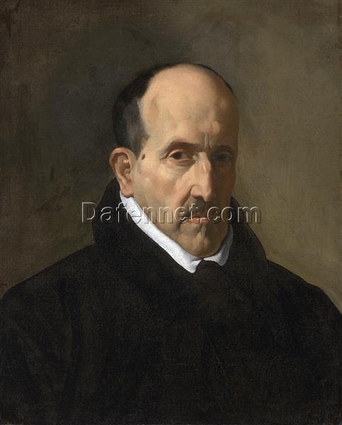 Portrait of Don Luis de Góngora by Diego Velázquez – 1622 Baroque Oil Painting Replica on Canvas