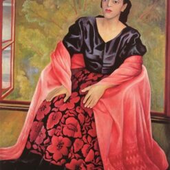 Diego Rivera 'Portrait of Evangelina Rivas de De la Chica, The Lady from Oaxaca' Oil Painting Reproduction – Art Deco Portrait